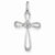 14k White Gold Diamond Cross Pendant, Quality AA (G-H Color, SI1-SI2 Clarity, 0.13 cttw)
