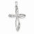 14k White Gold Diamond Cross pendant, Quality A (G-I Color, SI2 Clarity, 0.08 cttw), Classy Pendants for Necklace