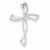 14k White Gold Diamond Cross Pendant, Quality AA (G-H Color, SI1-SI2 Clarity, 0.184 cttw)