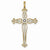 14k Yellow Gold Diamond Cross Pendant, Quality AA (G-H Color, SI1-SI2 Clarity, 0.24 cttw)