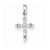 14k White Gold Diamond Cross Pendant, Quality AA (G-H Color, SI1-SI2 Clarity, 0.155 cttw)
