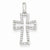 14k White Gold Diamond Cross pendant, Quality AA (G-H Color, SI1-SI2 Clarity, 0.17 cttw), Charm