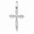 14k White Gold Diamond Cross pendant, Quality AA (G-H Color, SI1-SI2 Clarity, 0.17 cttw), Dazzling Pendants for Necklace