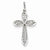 14k White Gold Diamond Cross Pendant, Quality AA (G-H Color, SI1-SI2 Clarity, 0.18 cttw)