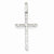 14k White Gold Diamond Cross Pendant, Quality AA (G-H Color, SI1-SI2 Clarity, 0.14 cttw), Fine Pendants for Necklace