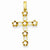 14k Yellow Gold Diamond Cross Pendant, Quality AA (G-H Color, SI1-SI2 Clarity, 0.15 cttw)