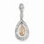 14k Gold Two-tone Diamond Pendant, Quality AA (G-H Color, SI1-SI2 Clarity, cttw)