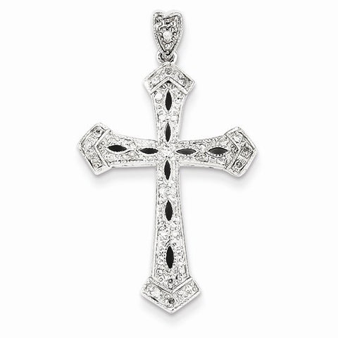14k White Gold Diamond pendant, Quality AA (G-H Color, SI1-SI2 Clarity, 0.16 cttw), Appealing Pendants for Necklace
