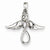 14k White Gold Diamond Angel Pendant, Quality AA (G-H Color, SI1-SI2 Clarity, 0.05 cttw)