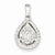 14k White Gold Diamond pendant, Quality AA (G-H Color, SI1-SI2 Clarity, 0.5 cttw), Pretty Pendants for Necklace