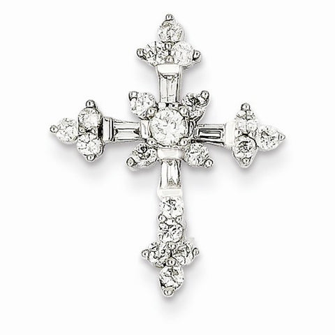 14k White Gold Diamond pendant, Quality AA (G-H Color, SI1-SI2 Clarity, 0.5 cttw), Stylish Pendants for Necklace