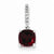 14k White Gold Diamond and Garnet pendant, Dazzling Pendants for Necklace