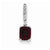 14k White Gold Diamond and Garnet pendant, Fine Pendants for Necklace
