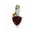 14k Gold Diamond and Garnet Trillion Pendant, Pendants for Necklace