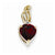 14k Gold Diamond and Garnet Heart pendant, Stylish Pendants for Necklace