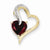 14k Gold Diamond and Garnet Heart pendant, Beautiful Pendants for Necklace
