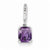 14k White Gold Diamond and Amethyst pendant, Alluring Pendants for Necklace