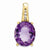 14k Gold Diamond and Amethyst Oval pendant, Gorgeous Pendants for Necklace