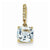 14k Gold Diamond and Blue Topaz pendant, Adorable Pendants for Necklace