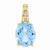 14k Gold Diamond and Blue Topaz Oval pendant, Gorgeous Pendants for Necklace
