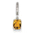 14k White Gold Diamond and Citrine pendant, Exquisite Pendants for Necklace
