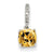 14k White Gold Diamond and Citrine pendant, Gorgeous Pendants for Necklace