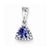 14k White Gold Tanzanite Diamond pendant, Alluring Pendants for Necklace