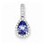 14k White Gold Tanzanite Diamond pendant, Dazzling Pendants for Necklace