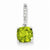 14k White Gold Diamond and Peridot pendant, Pretty Pendants for Necklace