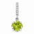 14k White Gold Diamond and Peridot pendant, Lovely Pendants for Necklace