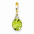14k Gold Diamond and Peridot Oval pendant, Fine Pendants for Necklace