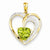 14k Gold Diamond and Peridot Heart pendant, Appealing Pendants for Necklace