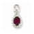 14k White Gold Diamond & Ruby pendant, Pretty Pendants for Necklace