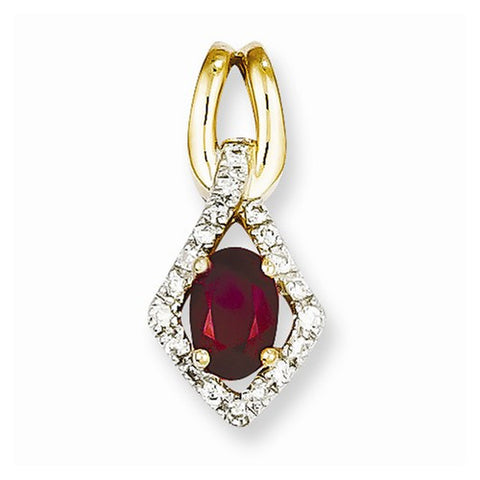 14k Gold Diamond & Ruby pendant, Gorgeous Pendants for Necklace