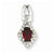 14k White Gold Diamond & Ruby pendant, Lovely Pendants for Necklace