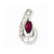 14k White Gold Diamond & Ruby pendant, Appealing Pendants for Necklace