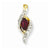 14k Gold Diamond & Ruby pendant, Charm
