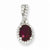 14k White Gold Diamond & Ruby pendant, Exquisite Pendants for Necklace