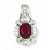 14k White Gold Diamond & Ruby pendant, Pendants for Necklace