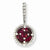 14k White Gold Diamond & Ruby pendant, Gorgeous Pendants for Necklace