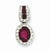 14k White Gold Diamond & Ruby pendant, Stylish Pendants for Necklace