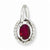 14k White Gold Diamond & Ruby pendant, Alluring Pendants for Necklace