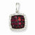 14k White Gold Diamond & Ruby Pendant, Delightful Pendants for Necklace