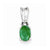14k White Gold Diamond & Emerald pendant, Appealing Pendants for Necklace