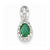 14k White Gold Diamond & Emerald pendant, Adorable Pendants for Necklace