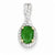 14k Gold Diamond & Emerald pendant, Fine Pendants for Necklace