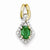 14k Gold Diamond & Emerald Pendant, Pretty Pendants for Necklace