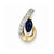 14k Gold Diamond & Sapphire pendant, Charm