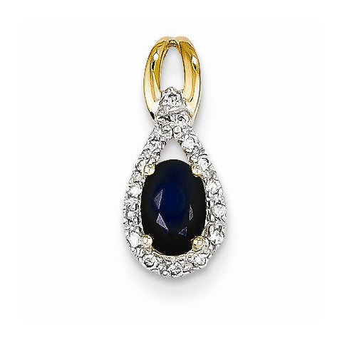 14k Gold Diamond & Sapphire pendant, Adorable Pendants for Necklace