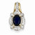 14k Gold Diamond & Sapphire Pendant, Pendants for Necklace